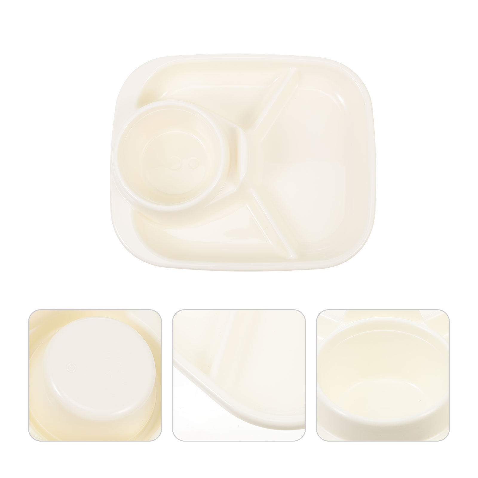 Food Snacks For Weight Loss - 2Pcs Plastic Divided Plate Lovely Design