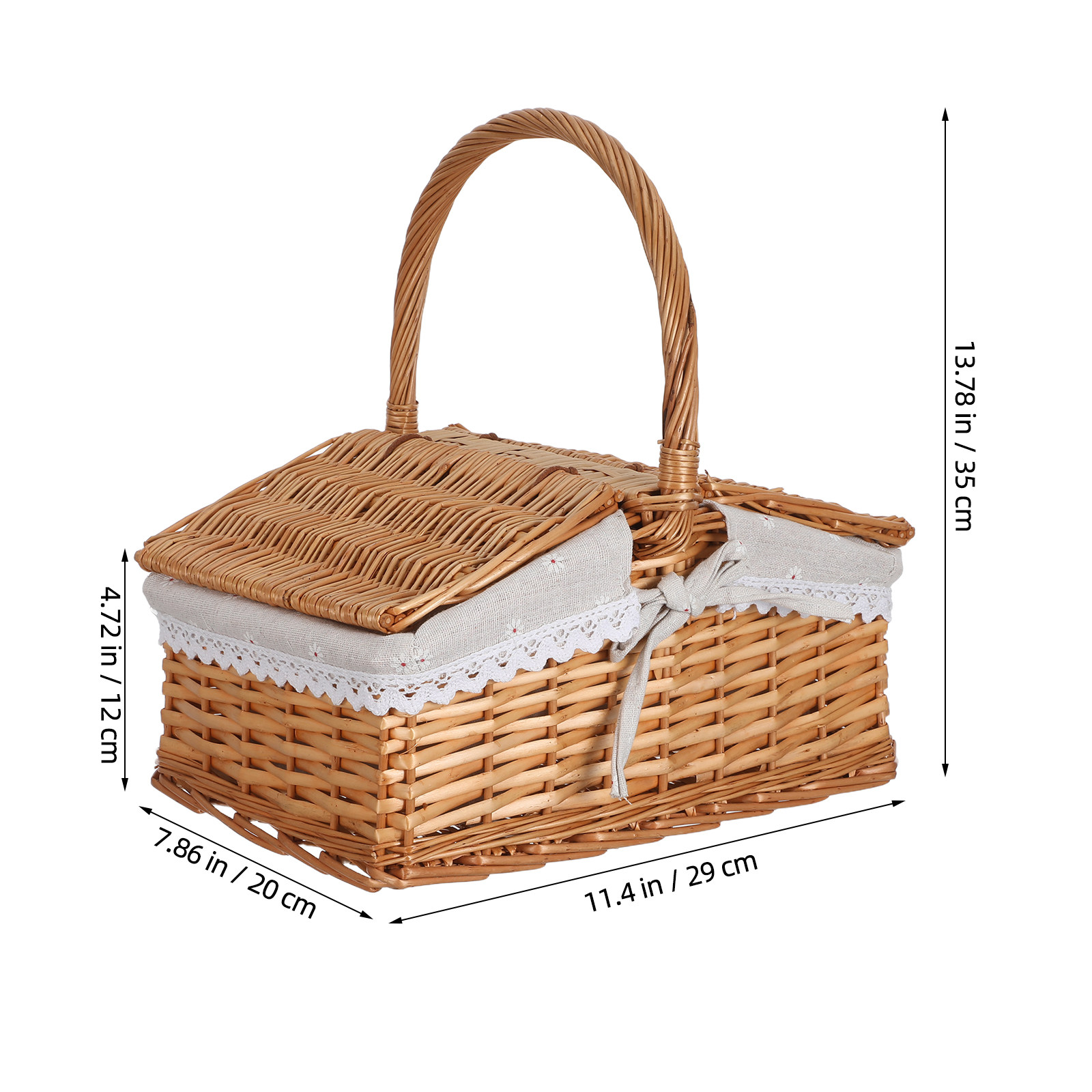Wicker Picnic Basket Small Por - đánh giá và giá Snacks Food Hamper Basket