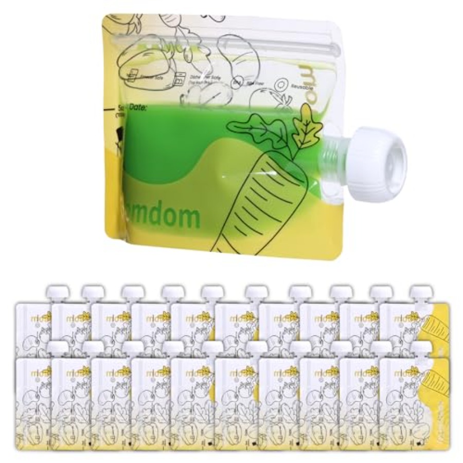 Pack Reusable Baby Food Pouche - đánh giá và giá Baby Food Snacks Yogurt
