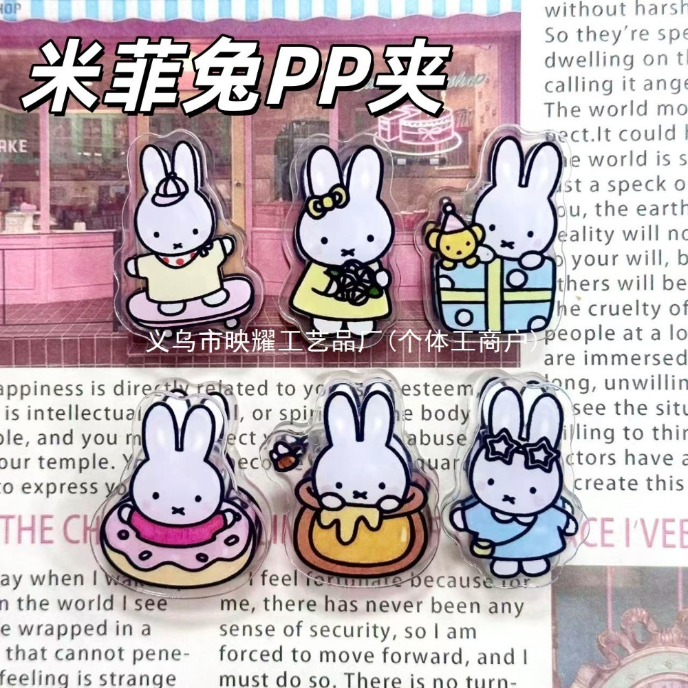 6Pcs Cute Miffy Acrylic Double - đánh giá và giá Food Grocery Snacks