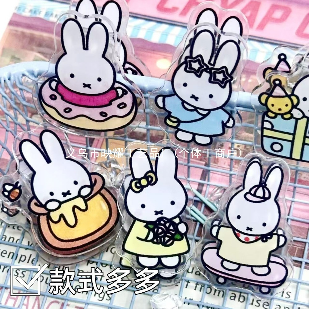 6Pcs Cute Miffy Acrylic Double - đánh giá và giá Food Grocery Snacks