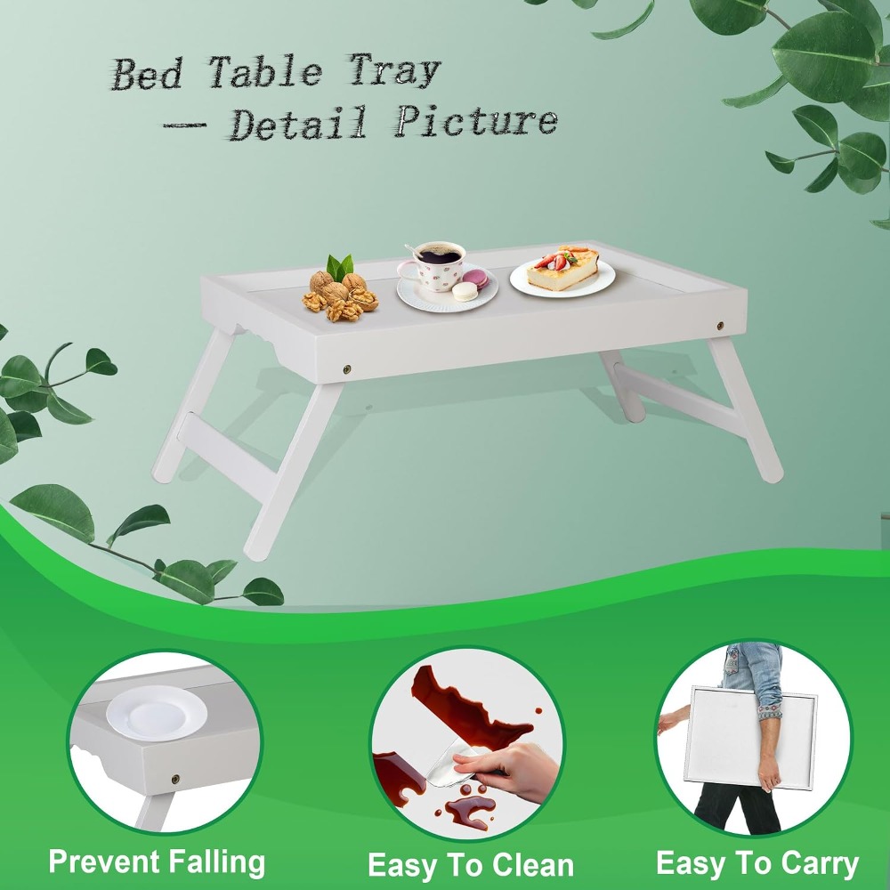 Folding Bed Tray Table with Le - đánh giá và giá Food Snacks To Eat