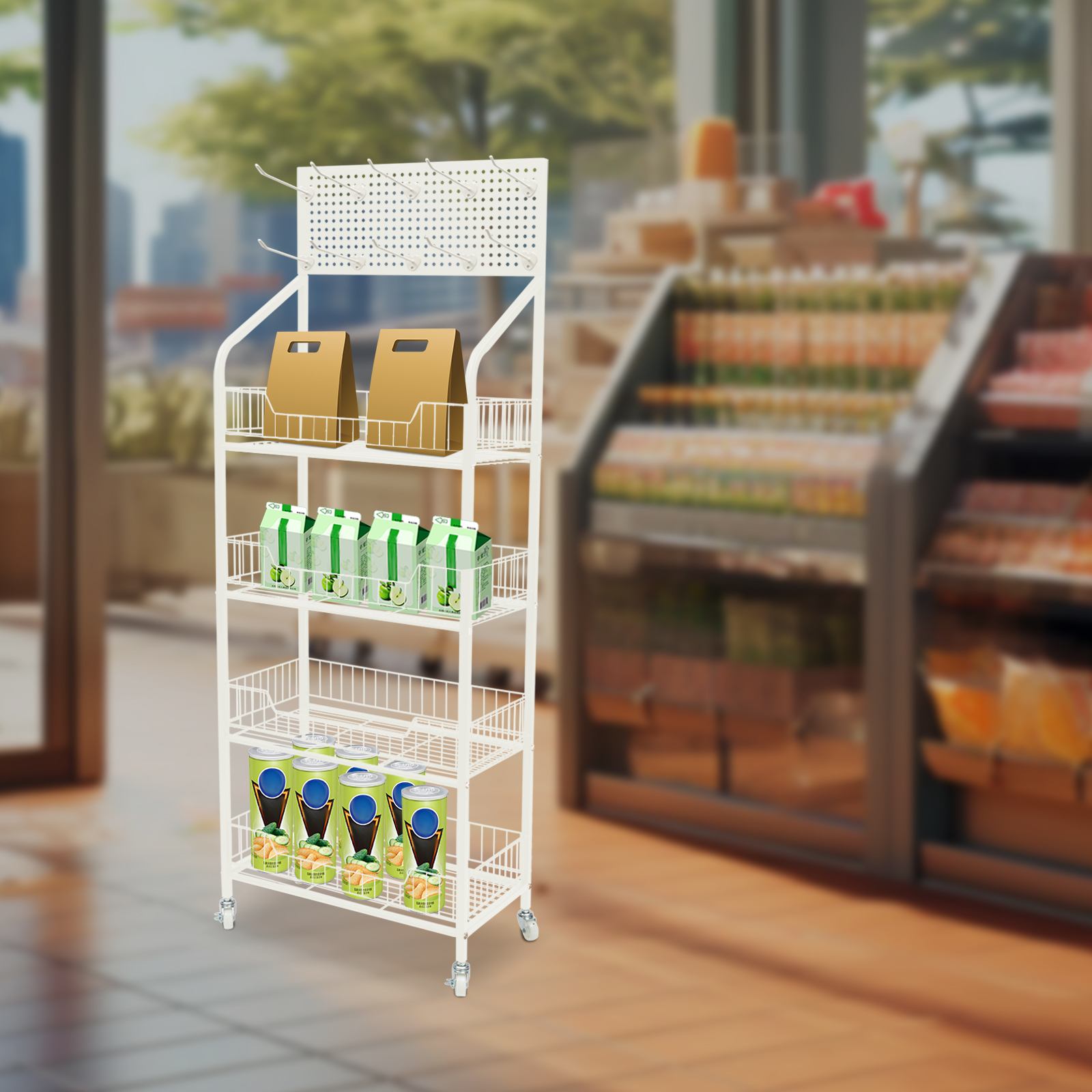 4-Tier Commercial Retail Displ - đánh giá và giá Food Snacks High In Iron